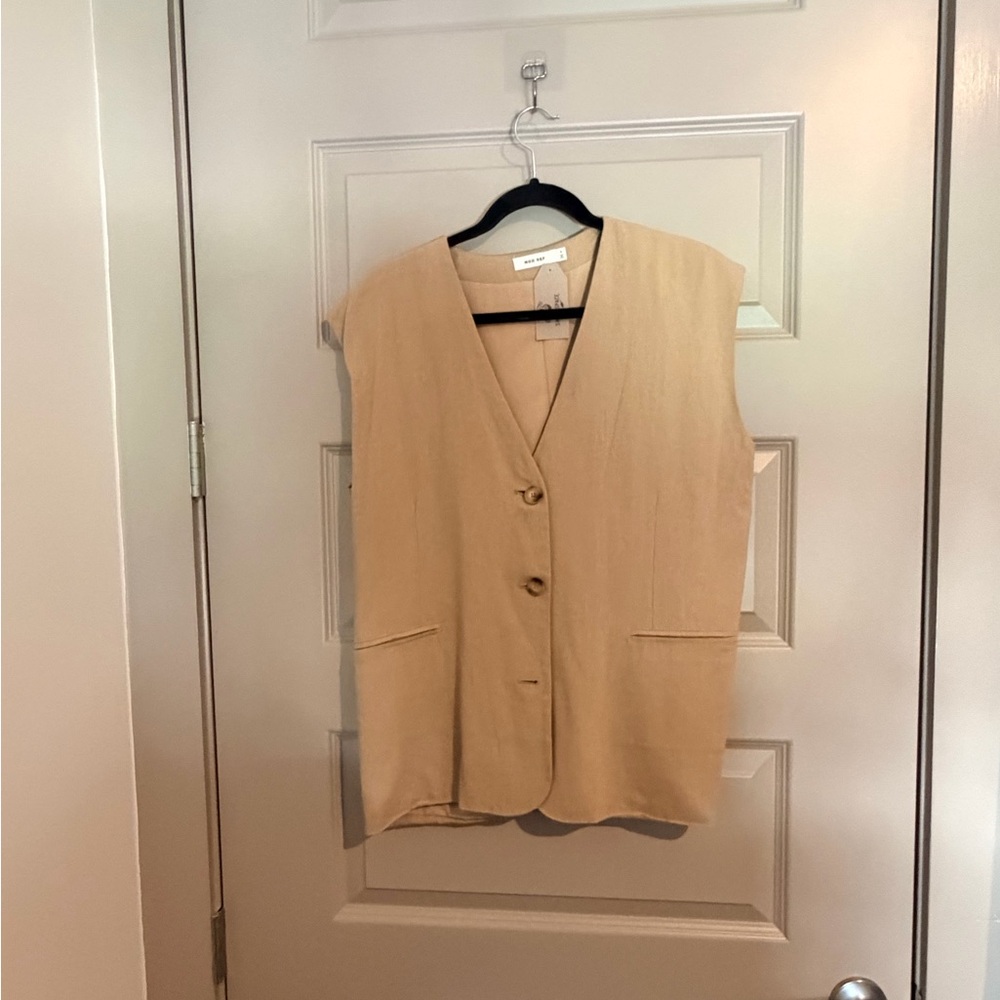 MOD REF Tan Button-Up Vest—NWT